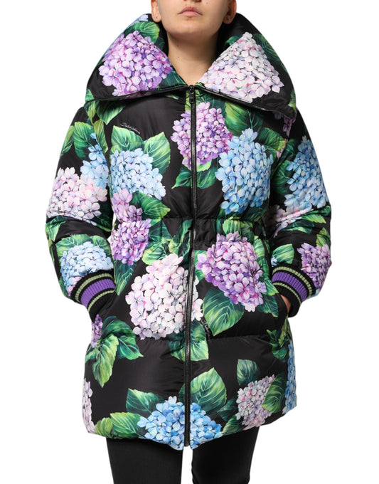 Dolce & Gabbana Multicolor Floral Print Puffer Quilted Jacket Dolce & Gabbana