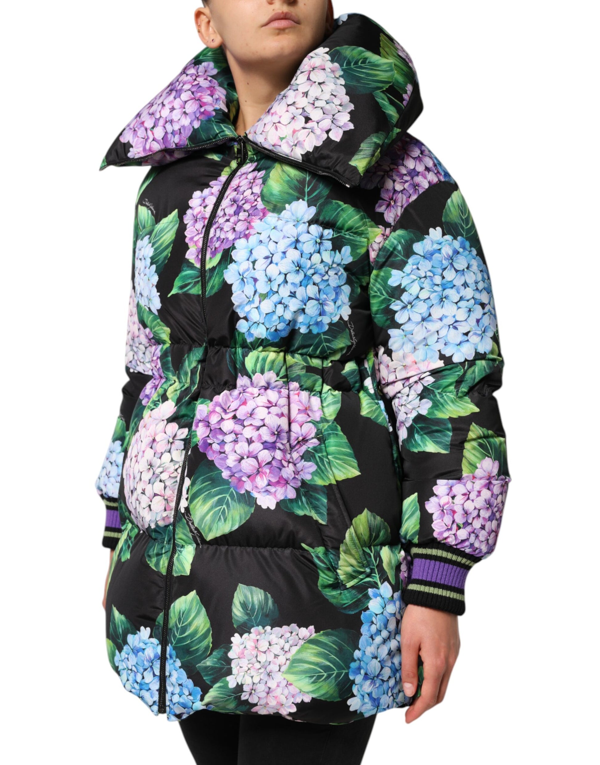 Dolce & Gabbana Multicolor Floral Print Puffer Quilted Jacket Dolce & Gabbana