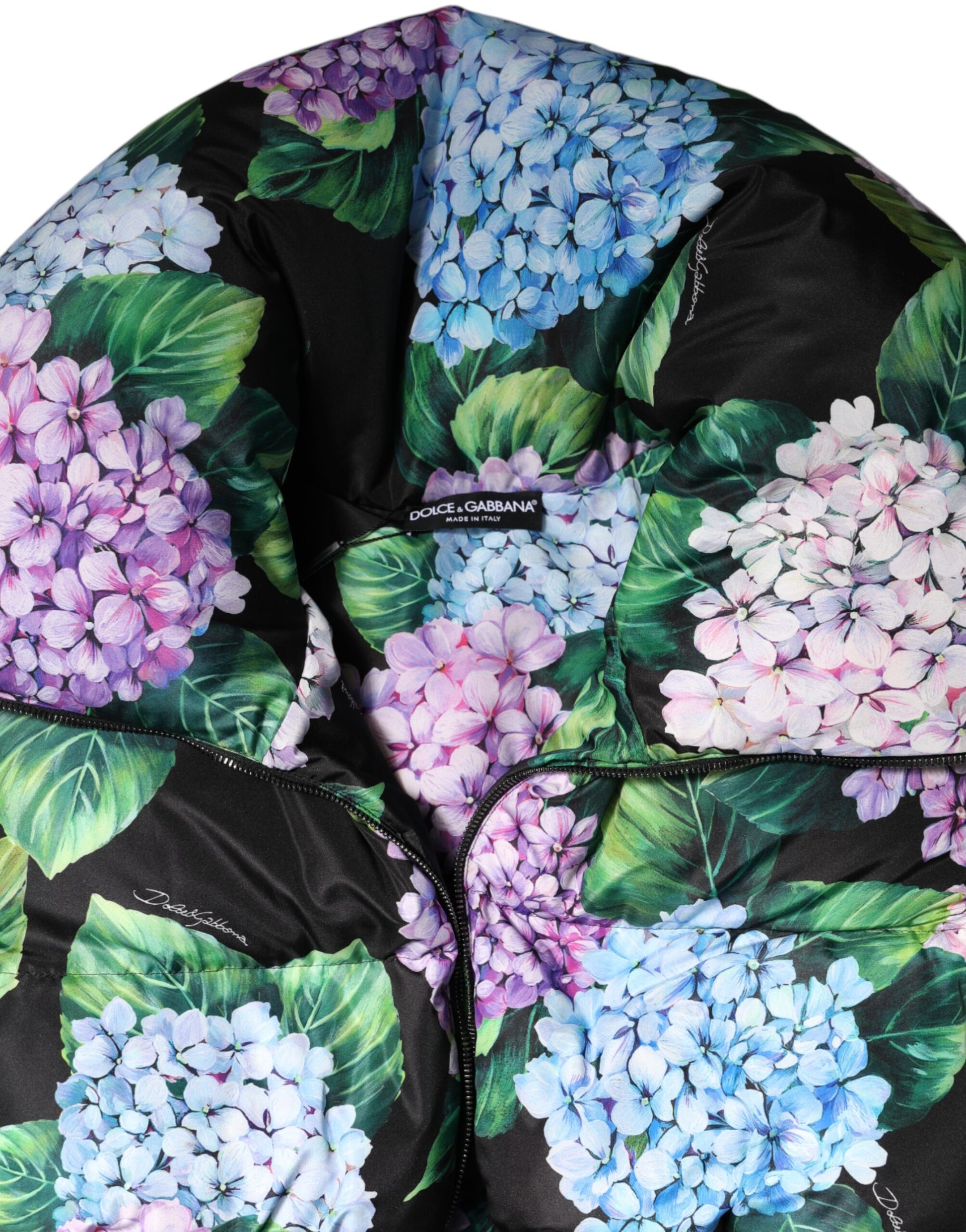 Dolce & Gabbana Multicolor Floral Print Puffer Quilted Jacket Dolce & Gabbana