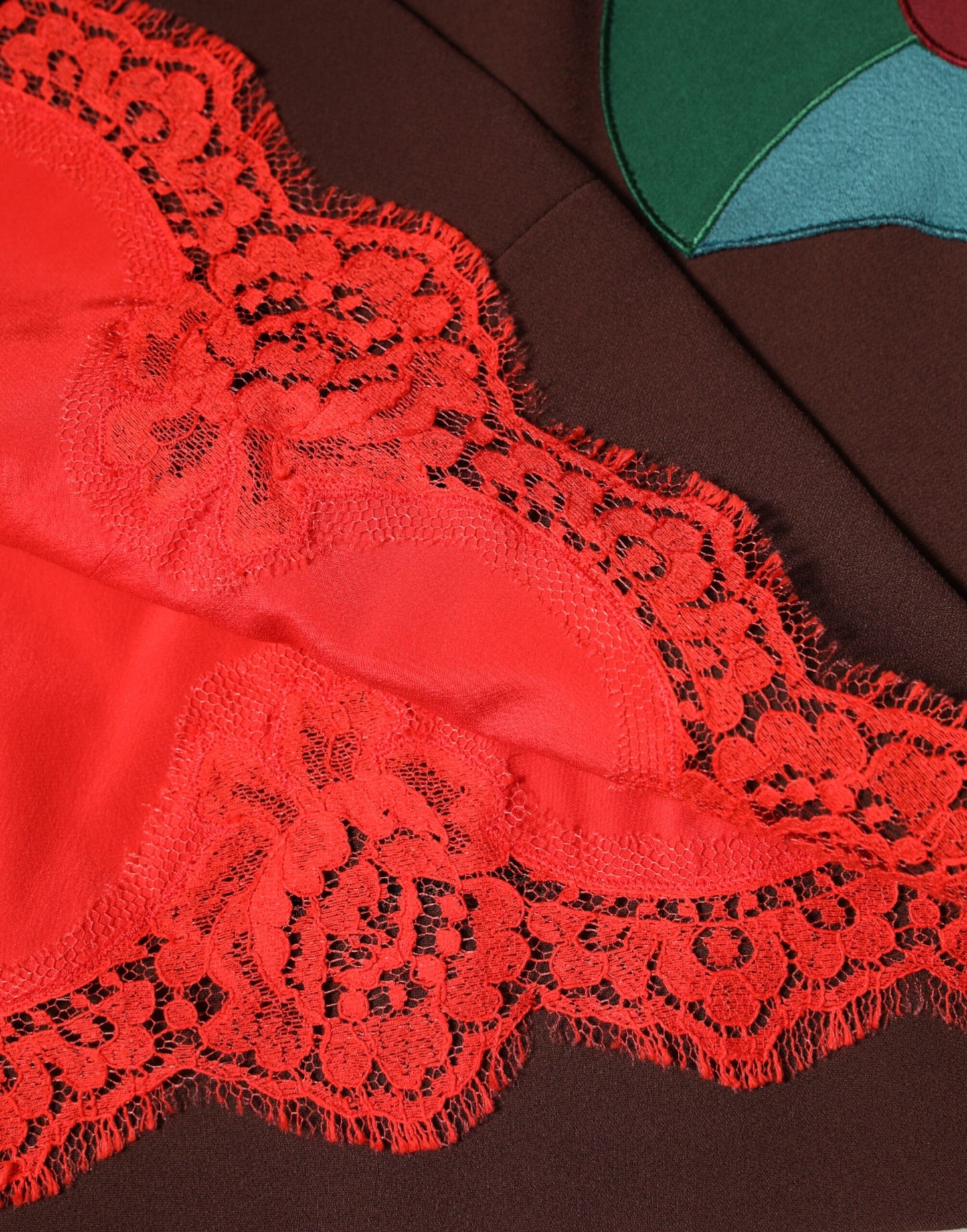 Dolce & Gabbana Brown Floral High Waist Side Slit Skirt Dolce & Gabbana