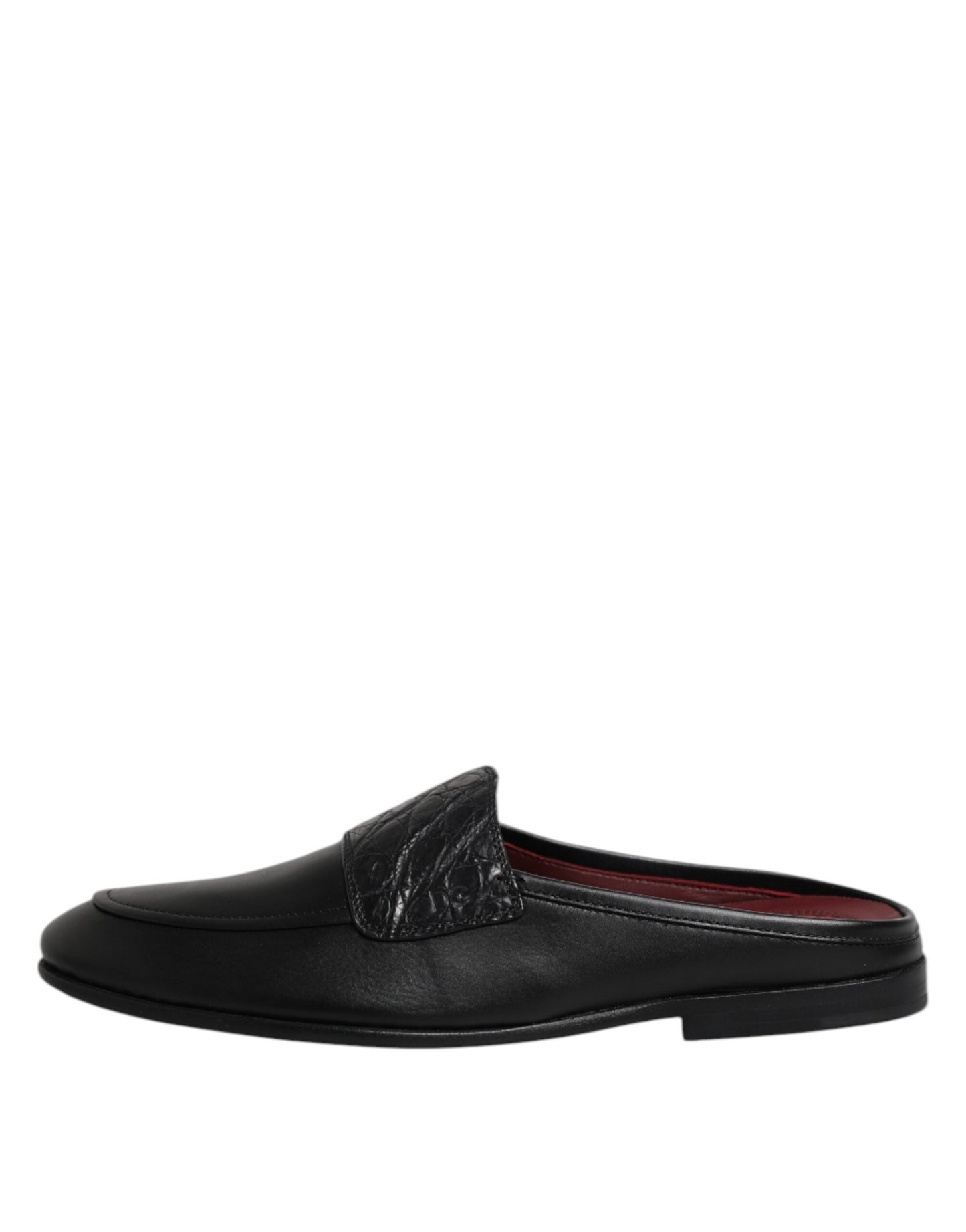 Dolce & Gabbana Black Calfskin Leather Slip On Loafers Shoes Dolce & Gabbana