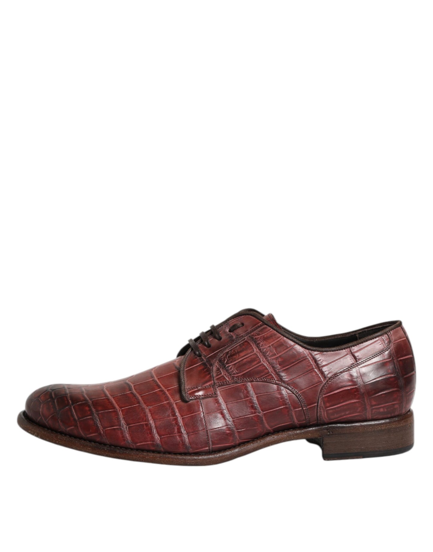 Dolce & Gabbana Burgundy Leather Lace Up Derby Dress Shoes Dolce & Gabbana