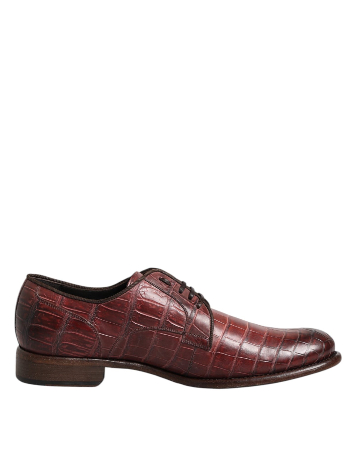 Dolce & Gabbana Burgundy Leather Lace Up Derby Dress Shoes Dolce & Gabbana