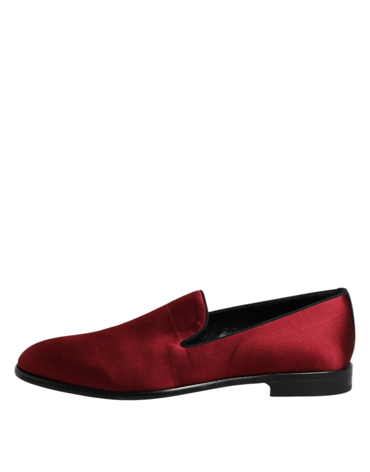 Dolce & Gabbana Red Velvet Slip On Loafers Formal Shoes Dolce & Gabbana