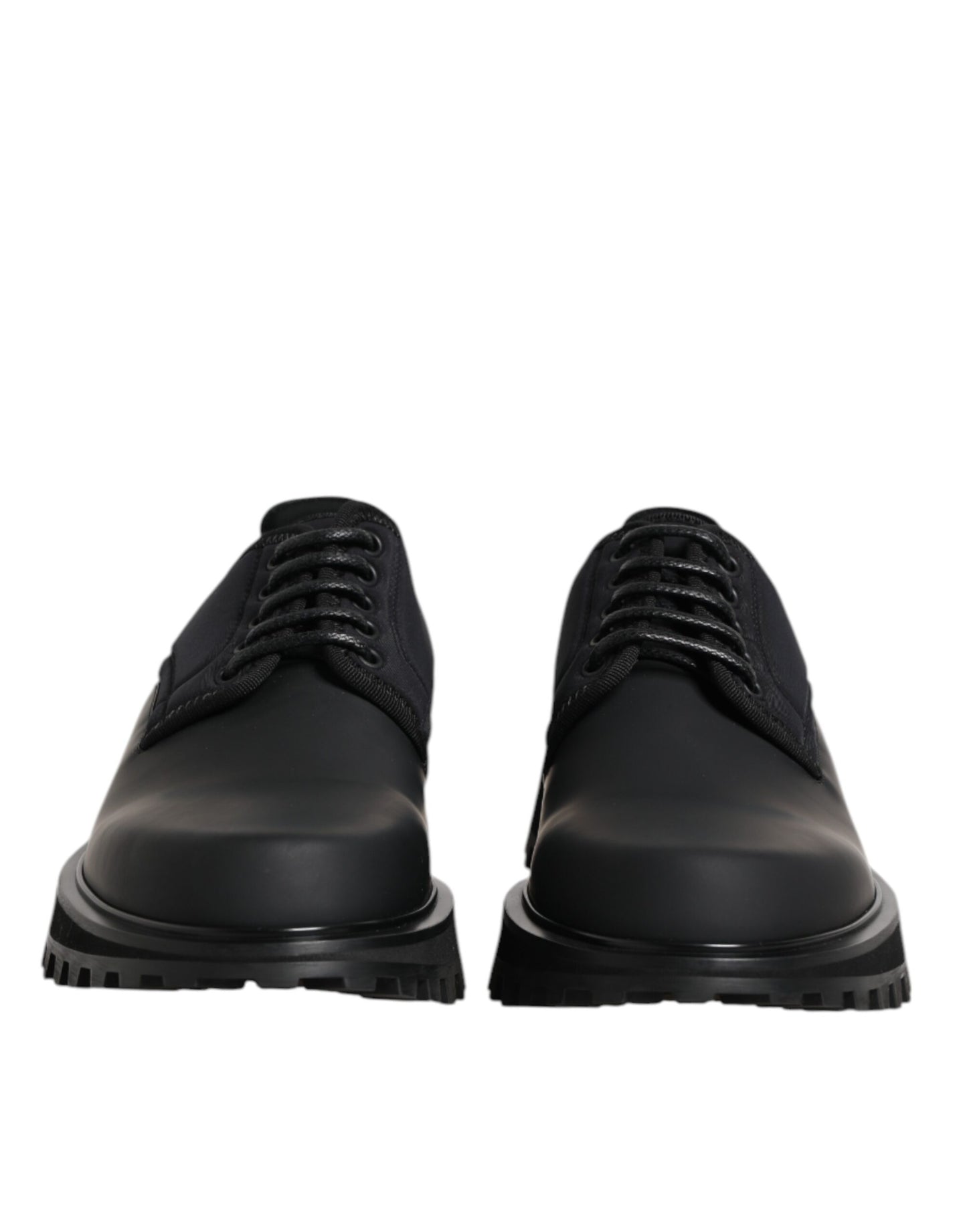 Dolce & Gabbana Black Leather Lace Up Trekking Dress Shoes Dolce & Gabbana