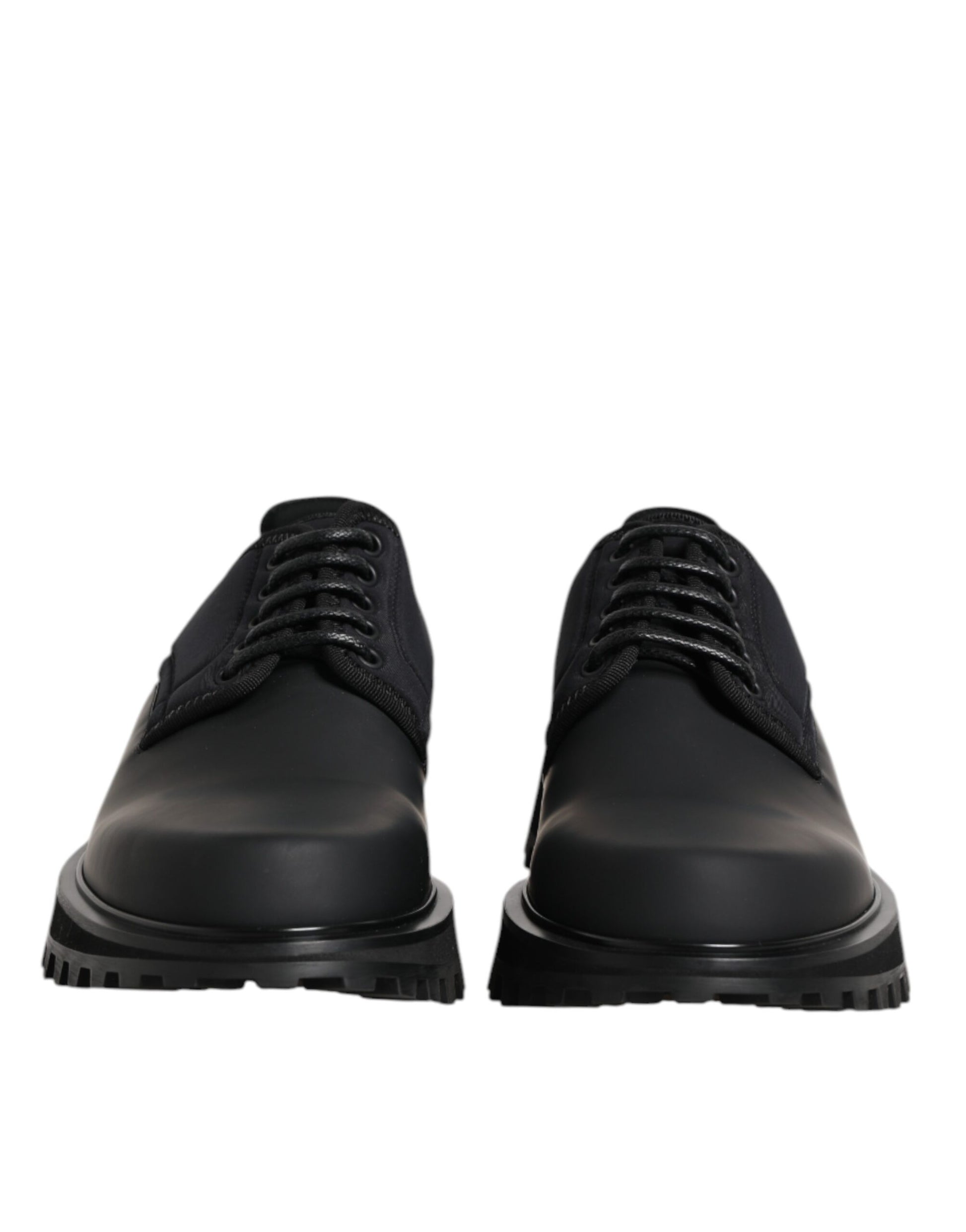 Dolce & Gabbana Black Leather Lace Up Trekking Dress Shoes Dolce & Gabbana