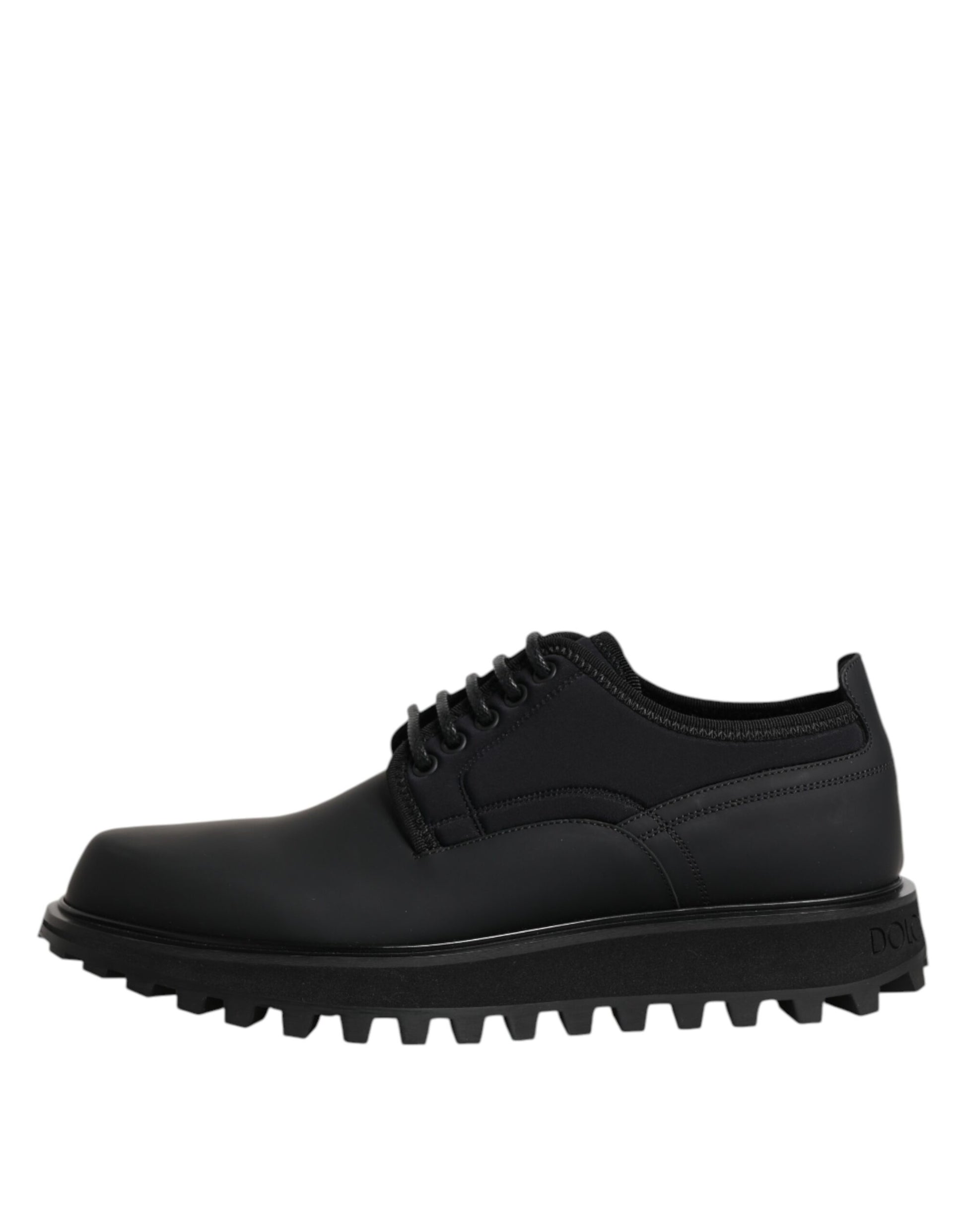Dolce & Gabbana Black Leather Lace Up Trekking Dress Shoes Dolce & Gabbana