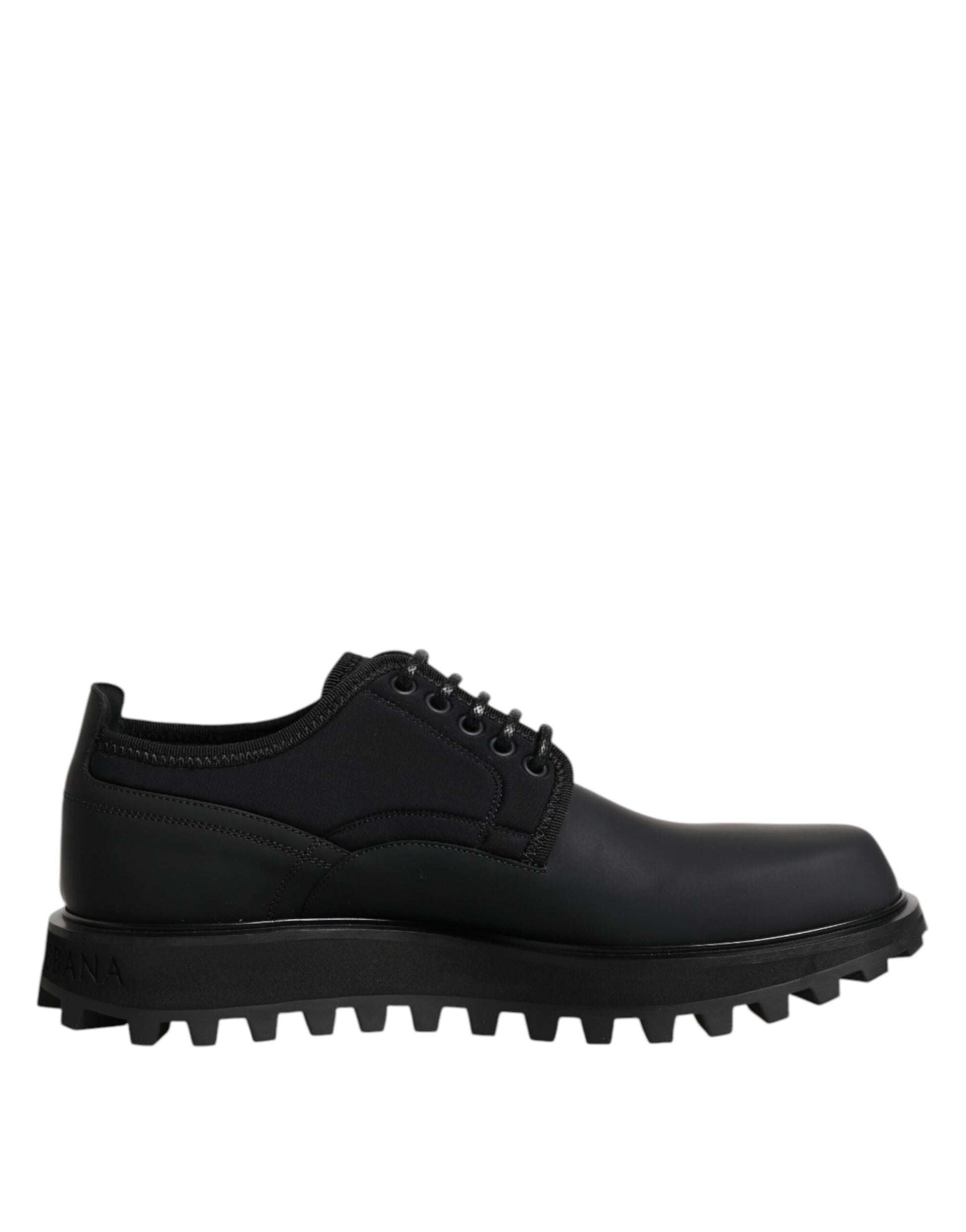 Dolce & Gabbana Black Leather Lace Up Trekking Dress Shoes Dolce & Gabbana