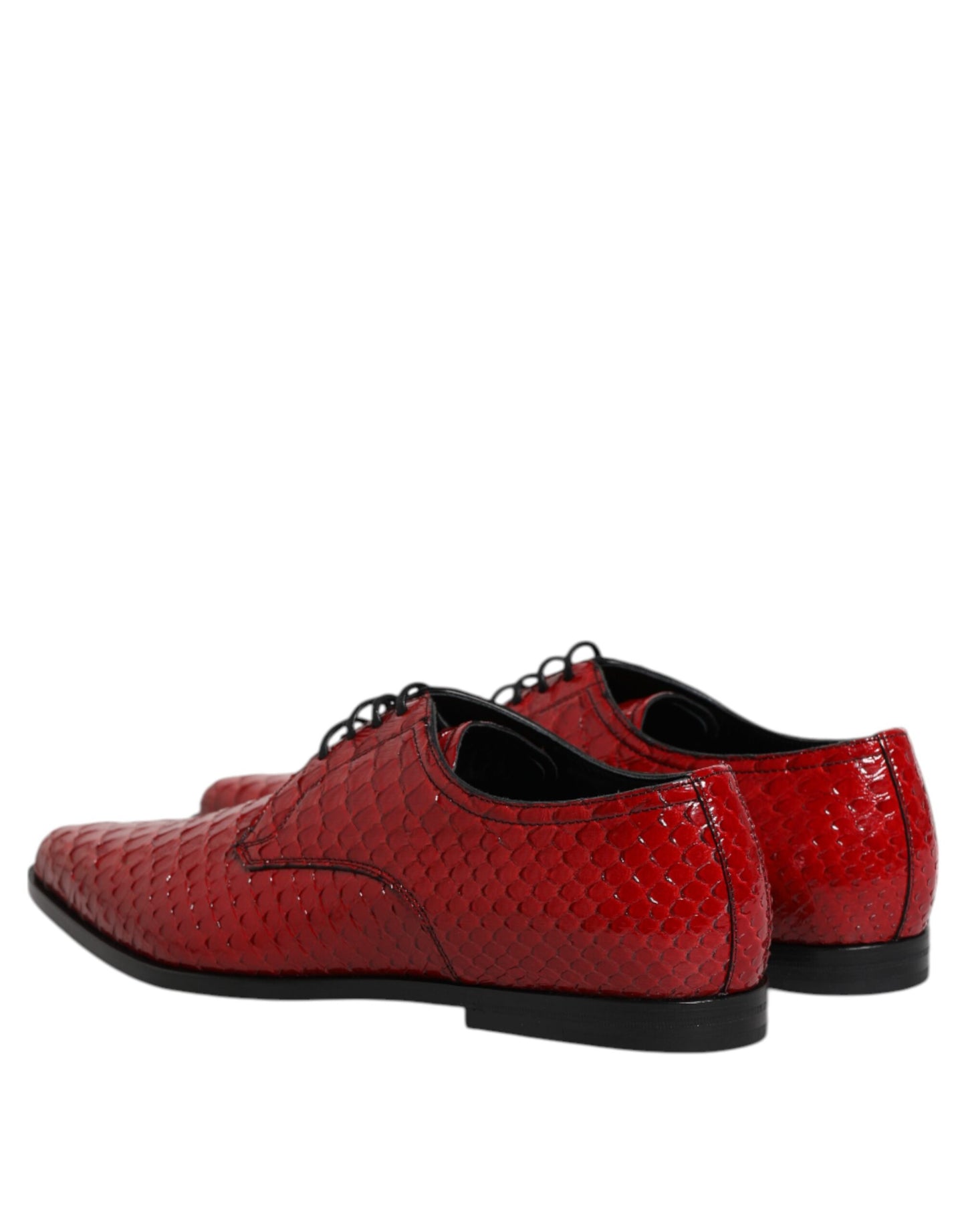 Dolce & Gabbana Red Exotic Leather Lace Up Dress Derby Shoes Dolce & Gabbana