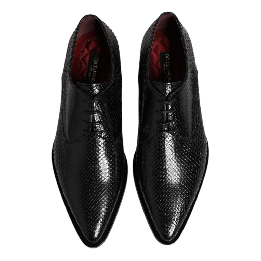 Dolce & Gabbana Black Leather Lace Up Dress Men Derby Shoes