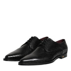 Dolce & Gabbana Black Leather Lace Up Dress Men Derby Shoes