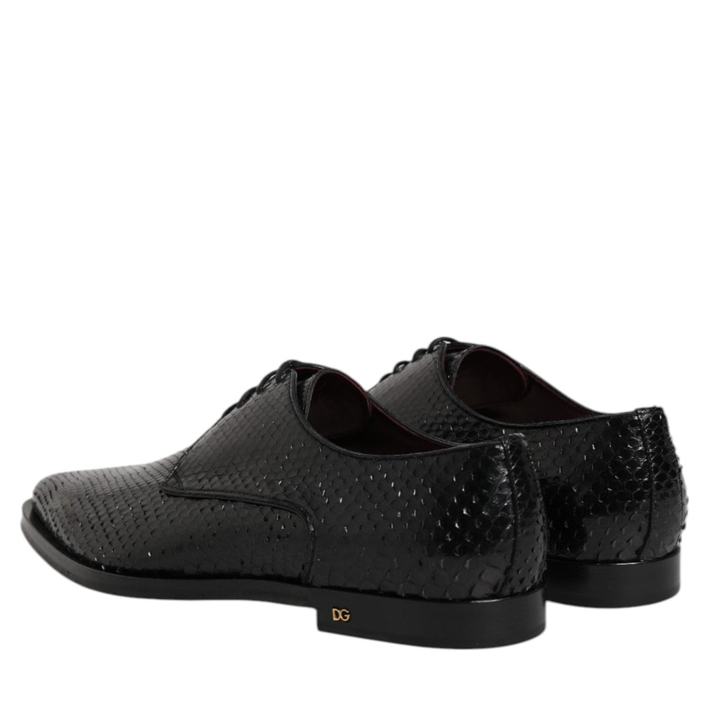 Dolce & Gabbana Black Leather Lace Up Dress Men Derby Shoes
