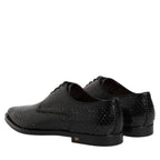 Dolce & Gabbana Black Leather Lace Up Dress Men Derby Shoes