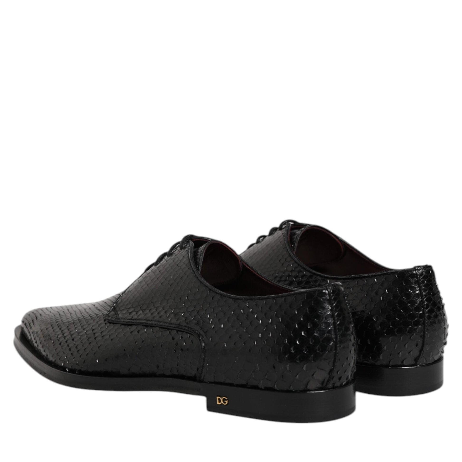 Dolce & Gabbana Black Leather Lace Up Dress Men Derby Shoes Dolce & Gabbana