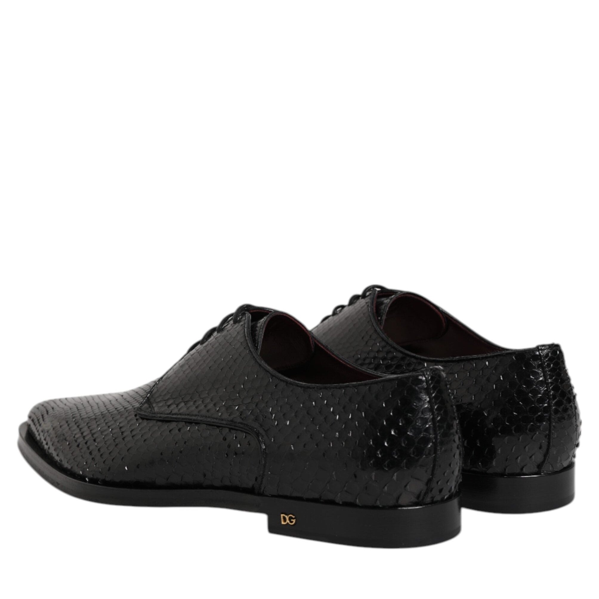 Dolce & Gabbana Black Leather Lace Up Dress Men Derby Shoes
