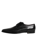 Dolce & Gabbana Black Leather Lace Up Dress Men Derby Shoes