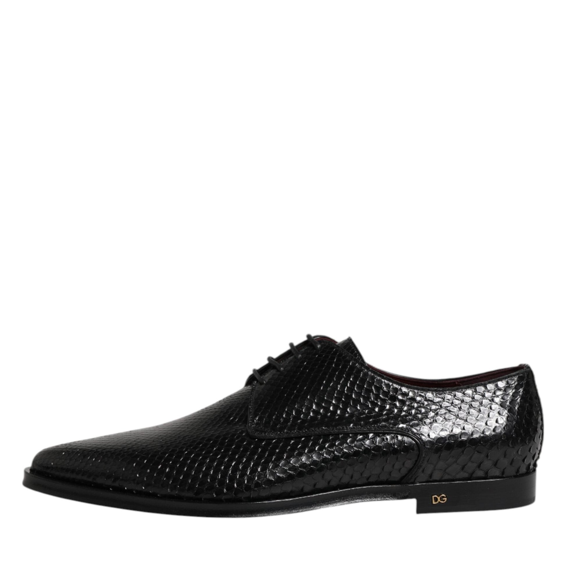 Dolce & Gabbana Black Leather Lace Up Dress Men Derby Shoes Dolce & Gabbana