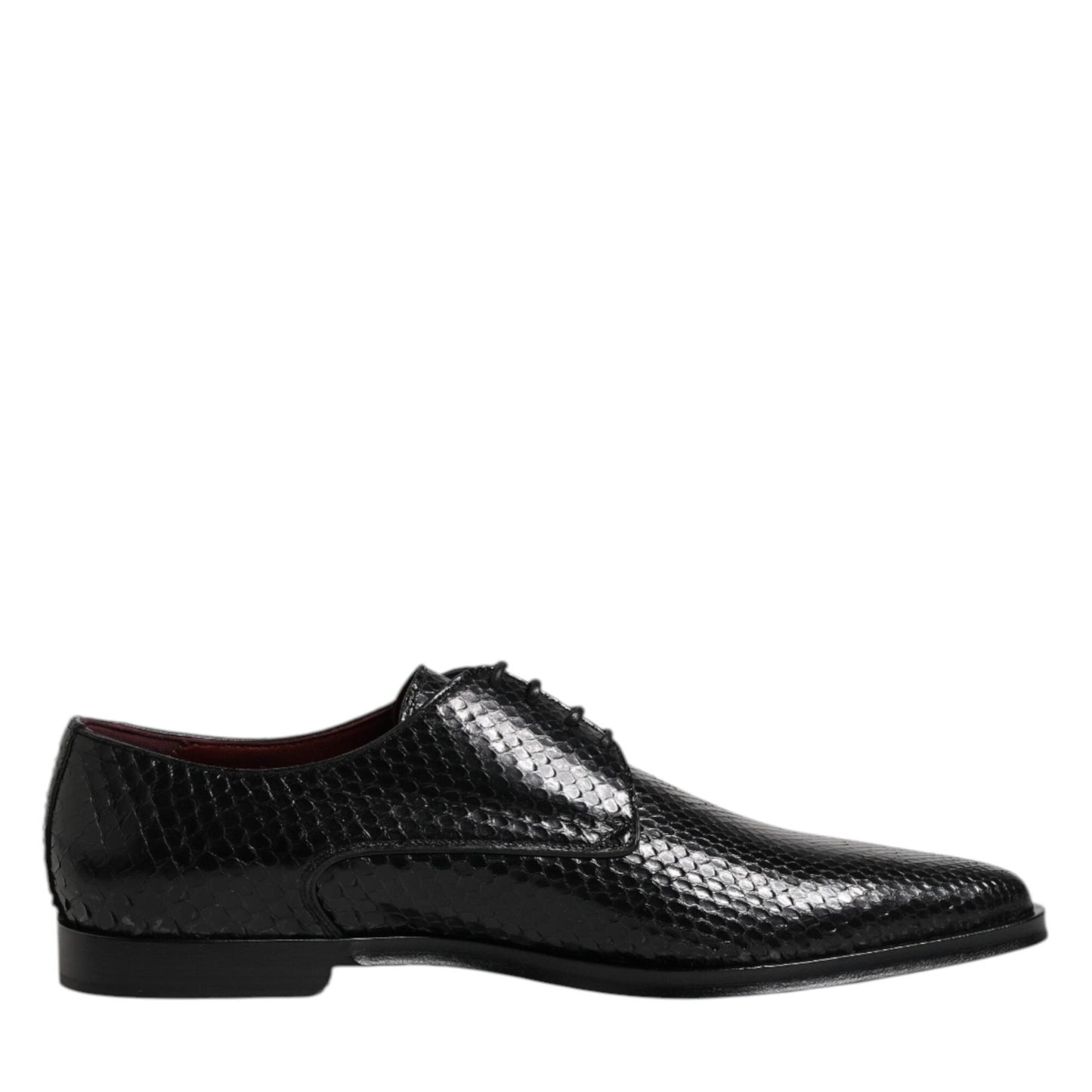 Dolce & Gabbana Black Leather Lace Up Dress Men Derby Shoes Dolce & Gabbana