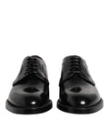 Dolce & Gabbana Black Calf Leather Lace Up Dress Derby Shoes Dolce & Gabbana