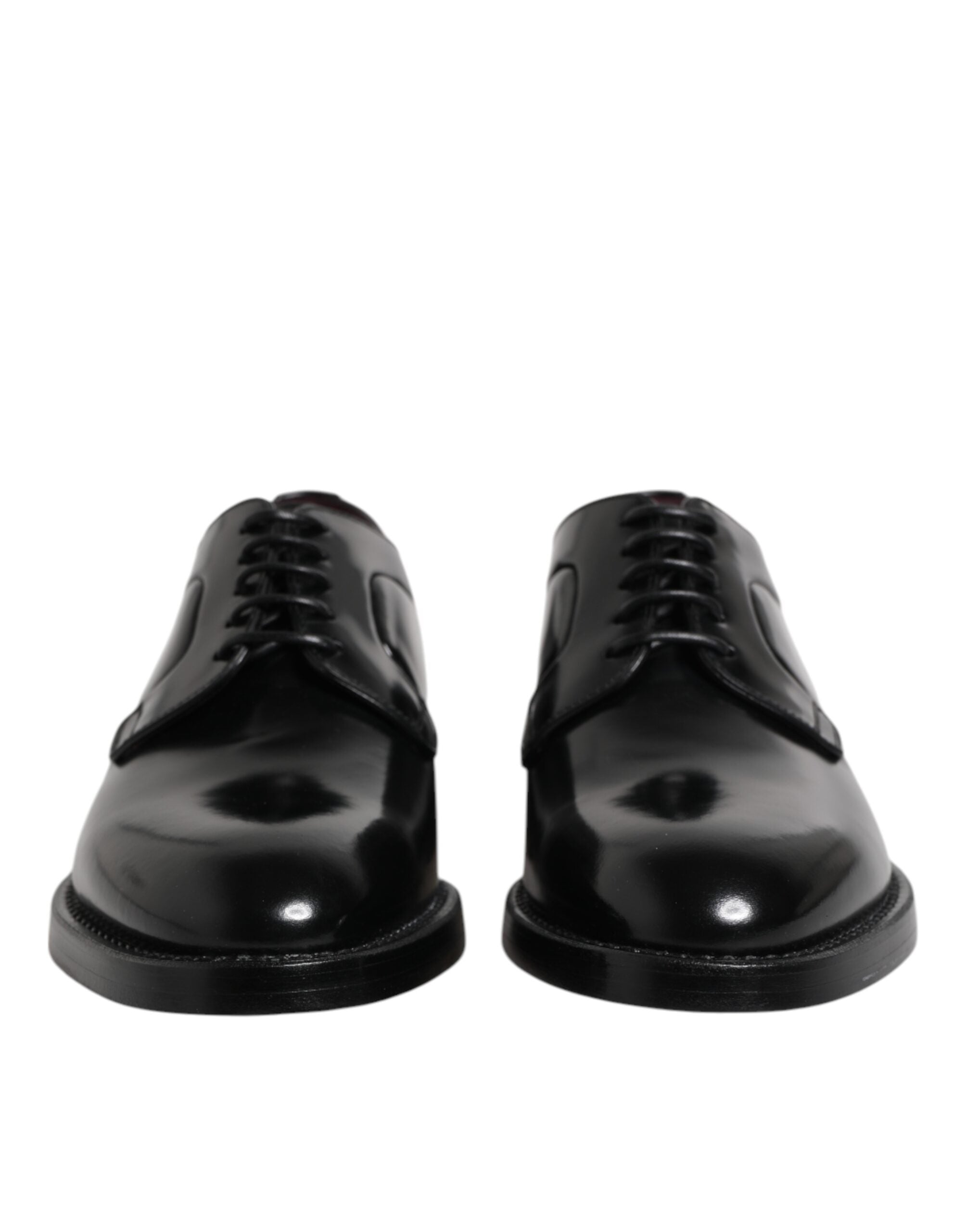 Dolce & Gabbana Black Calf Leather Lace Up Dress Derby Shoes Dolce & Gabbana