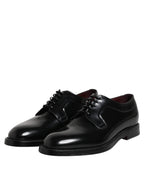 Dolce & Gabbana Black Calf Leather Lace Up Dress Derby Shoes Dolce & Gabbana