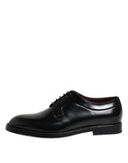 Dolce & Gabbana Black Calf Leather Lace Up Dress Derby Shoes Dolce & Gabbana