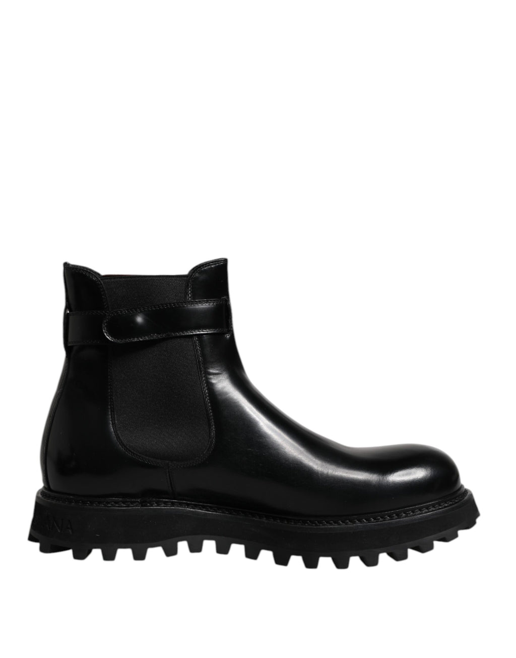 Dolce & Gabbana Black Belted DG Logo Men Chelsea Boots Shoes - Eljoys Fashion 