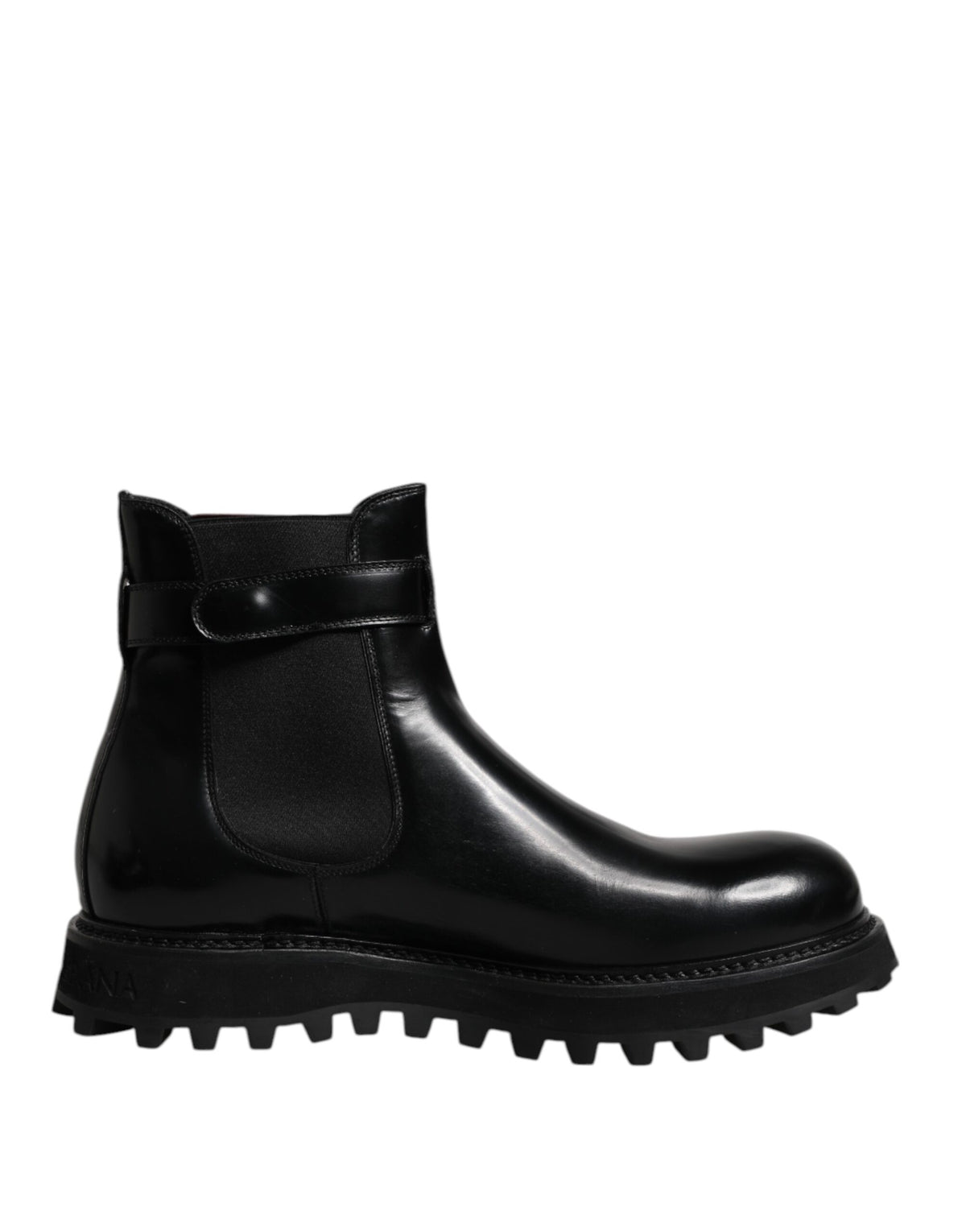 Dolce & Gabbana Black Belted DG Logo Men Chelsea Boots Shoes - Eljoys Fashion 