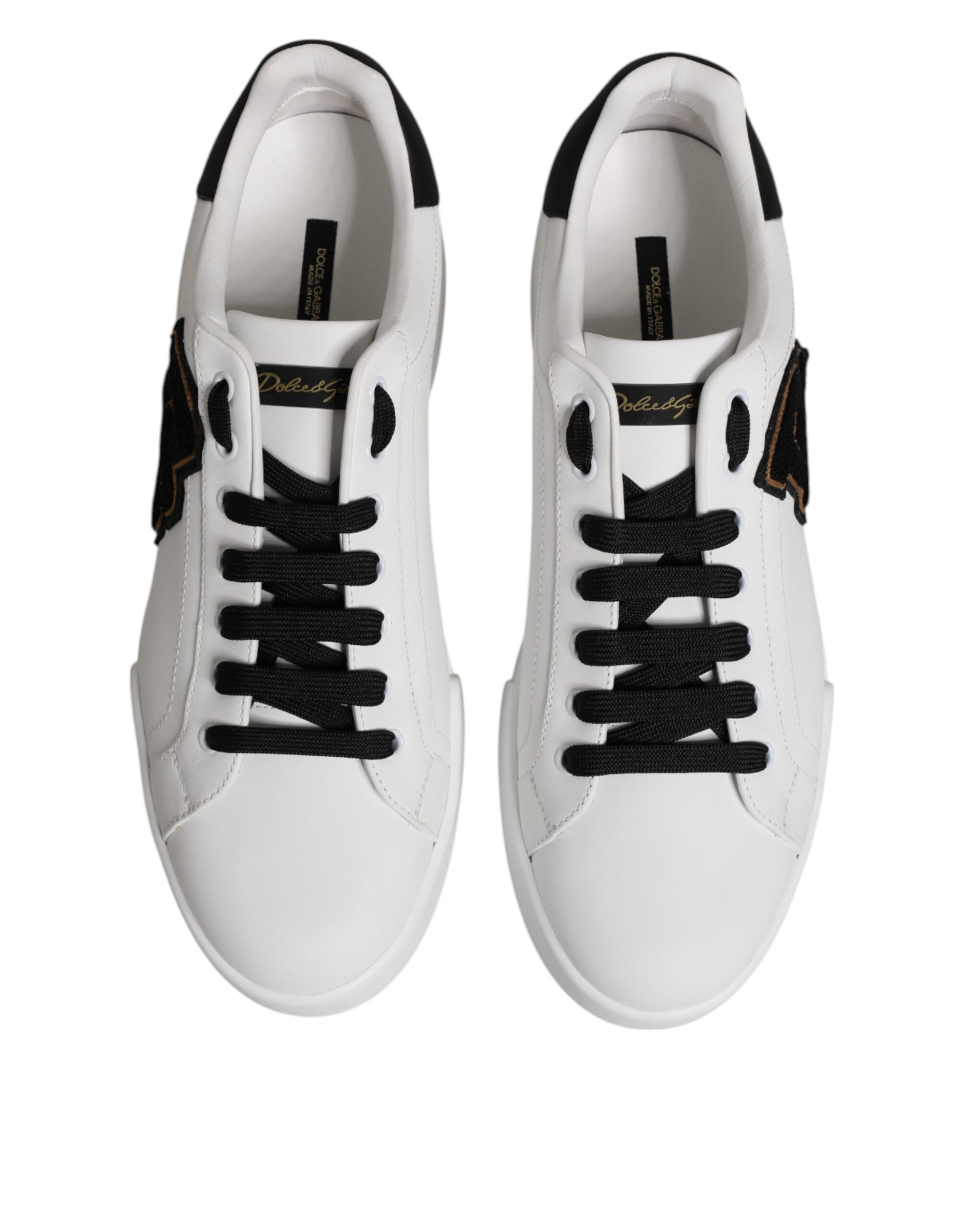 Dolce & Gabbana White DG Logo Portofino Low Top Sneakers Shoes Dolce & Gabbana