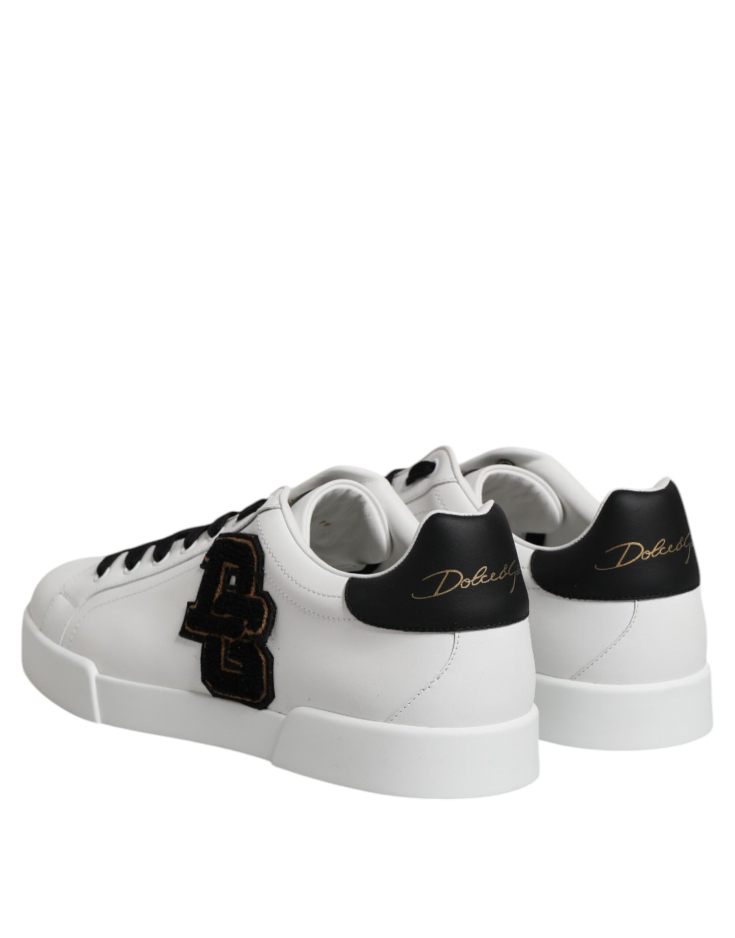 Dolce & Gabbana White DG Logo Portofino Low Top Sneakers Shoes Dolce & Gabbana