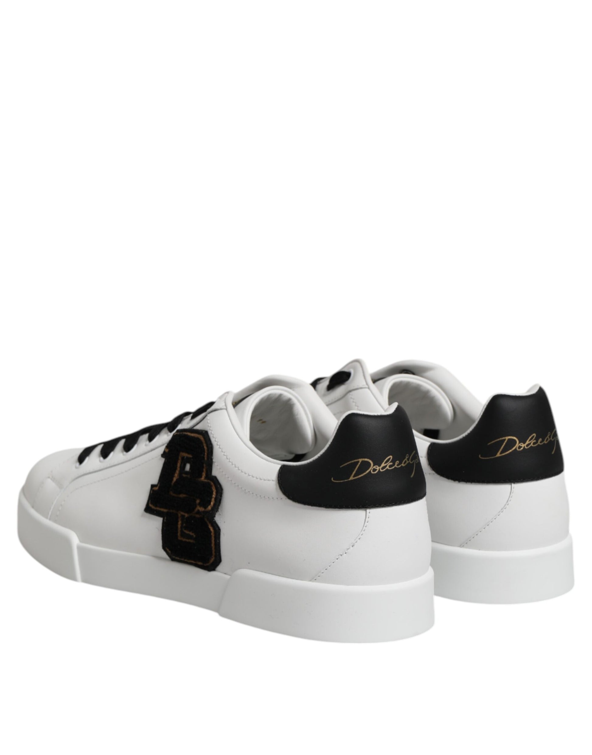 Dolce & Gabbana White DG Logo Portofino Low Top Sneakers Shoes Dolce & Gabbana