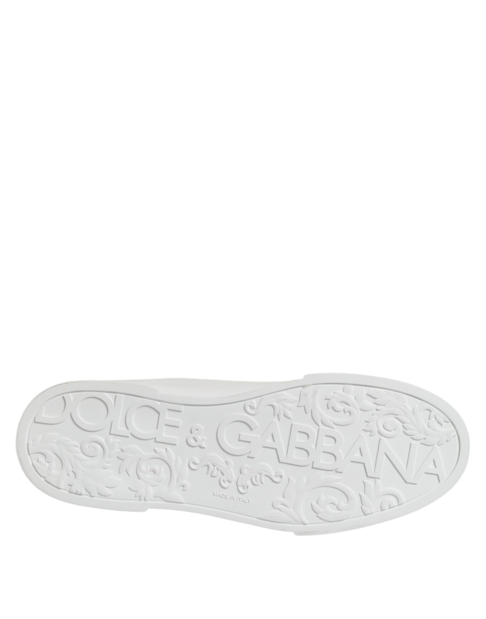 Dolce & Gabbana White DG Logo Portofino Low Top Sneakers Shoes Dolce & Gabbana