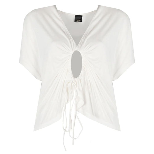 PINKO White Viscose Tops & T-Shirt PINKO