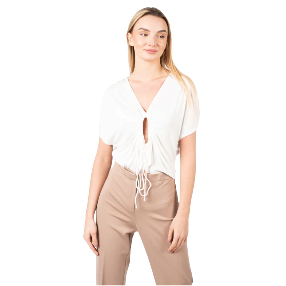 PINKO White Viscose Tops & T-Shirt PINKO