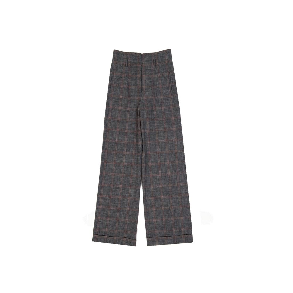 Alberta Ferretti Cotton And Wool Trousers Alberta Ferretti