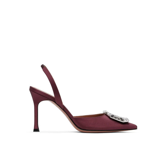 Amina Muaddi Camelia Sling 90 Satin Pumps Amina Muaddi
