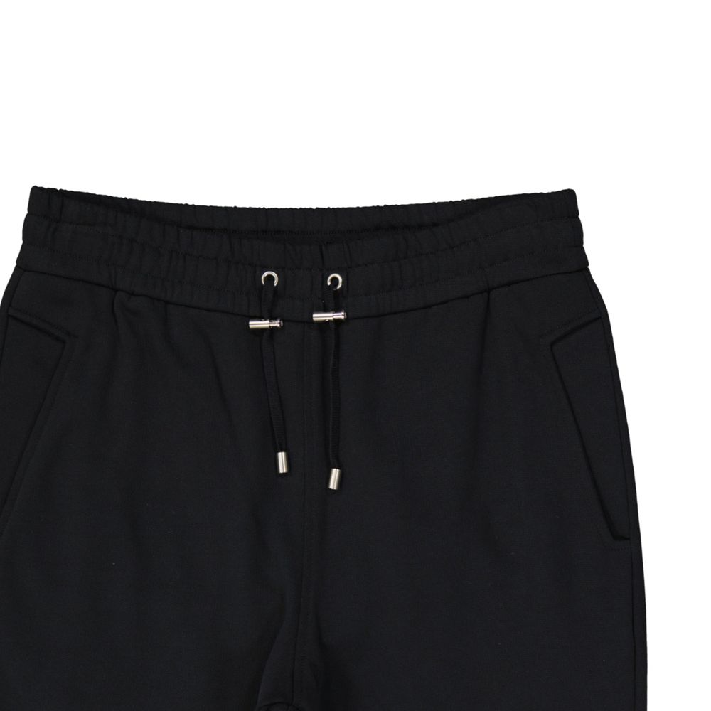 Balmain Black Cotton Joggers Workout Pants