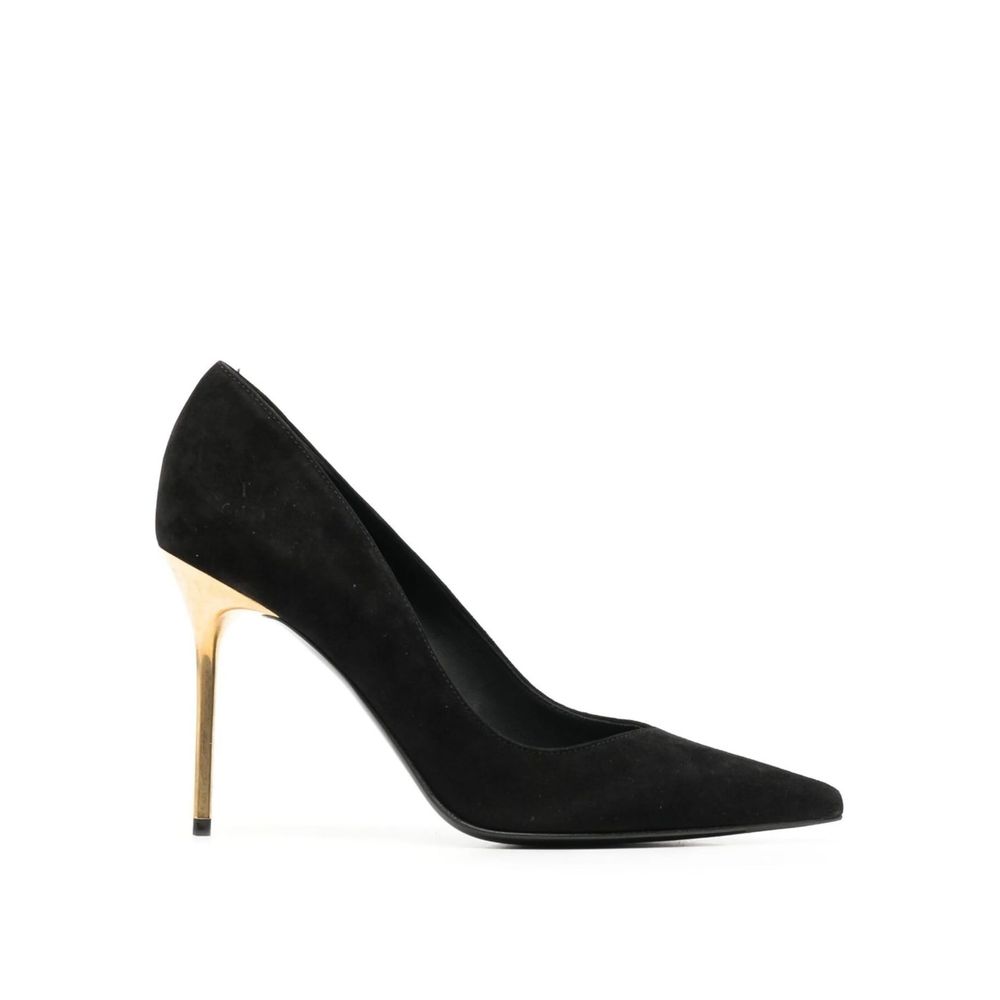 Balmain Black Leather High Heel Pumps Balmain