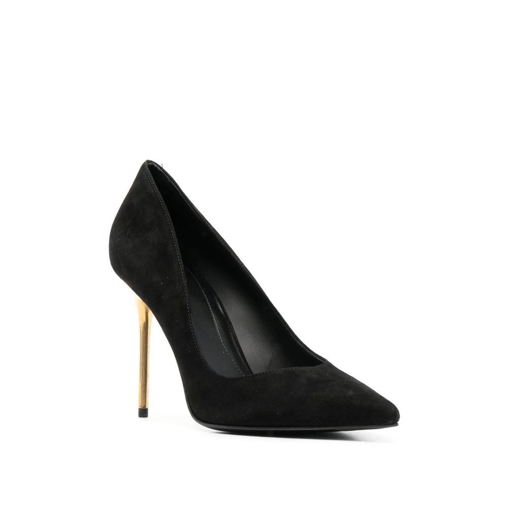 Balmain Black Leather High Heel Pumps Balmain