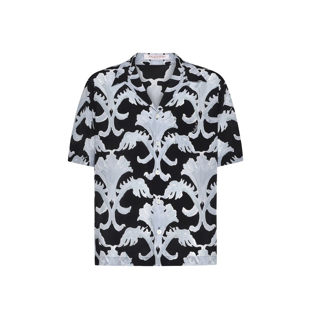 Valentino Garavani Metamorphos Wall Print Bowling Shirt Valentino