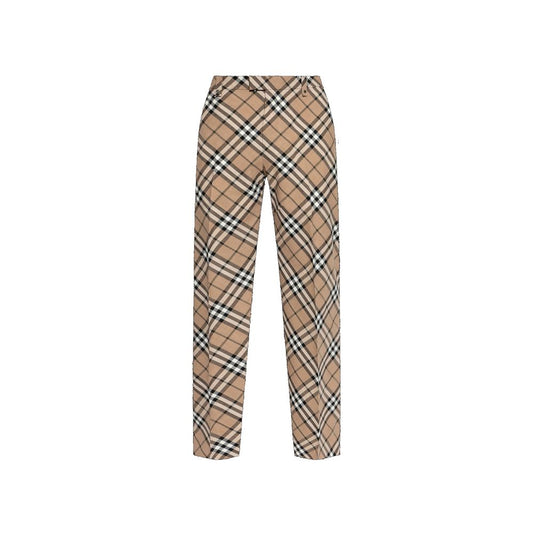 Burberry Wool Blend Check Pants Burberry