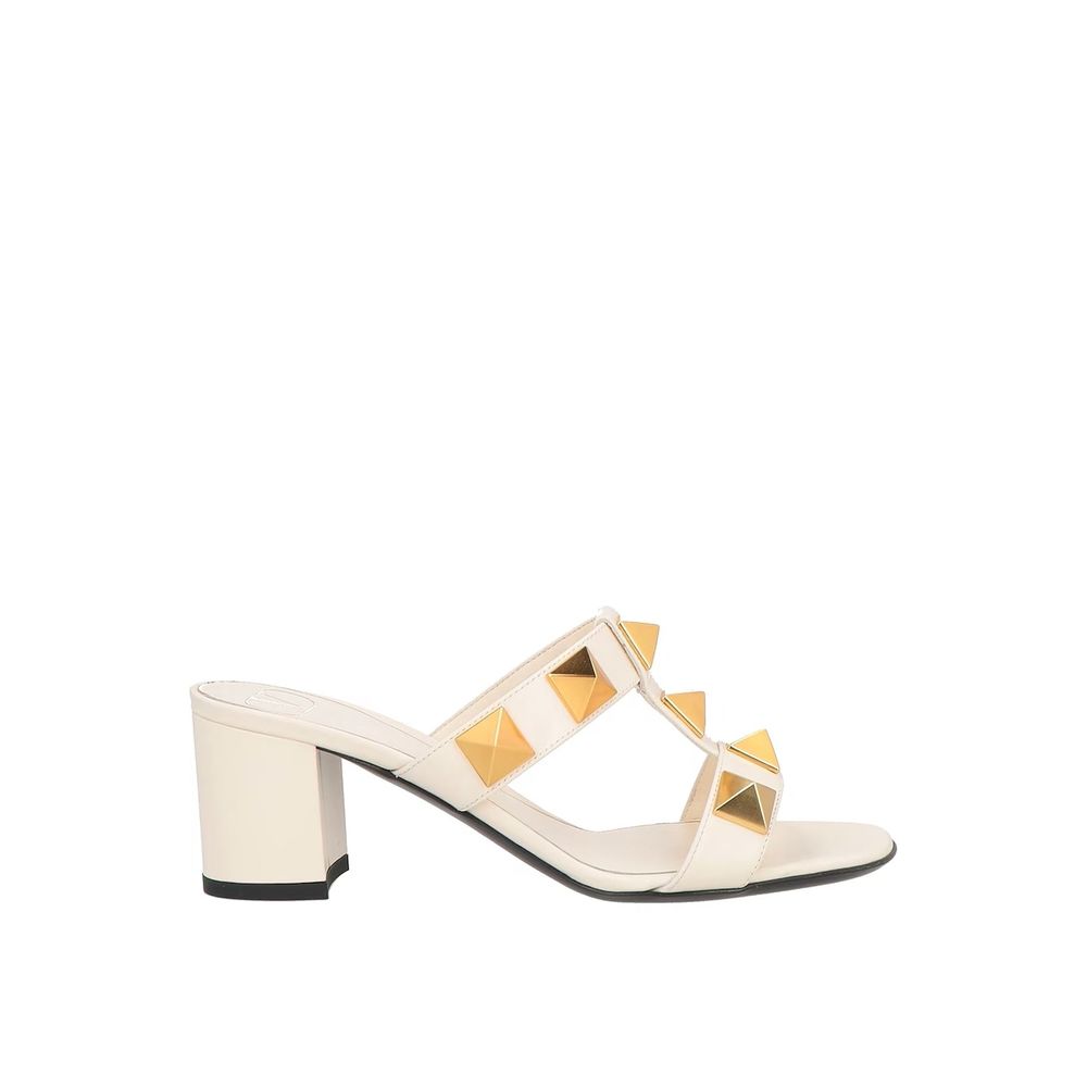 Valentino Garavani White Calfskin Platform Sandals