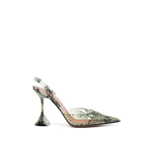 Amina Muaddi Holli Glass 95mm Snakeskin-effect Pumps Amina Muaddi