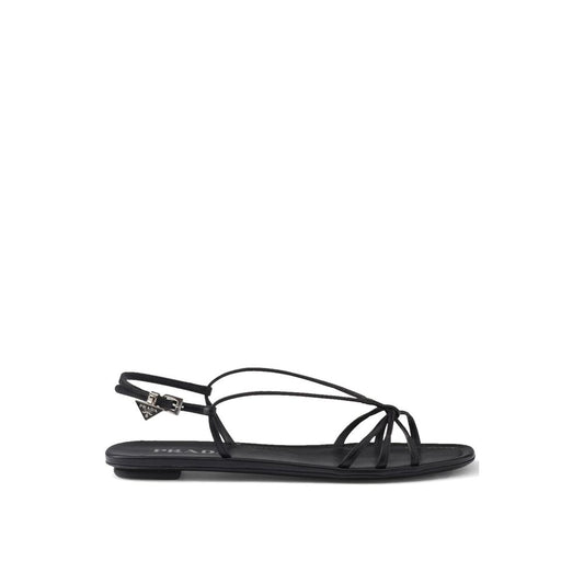 Prada Leather Flat Sandals Prada