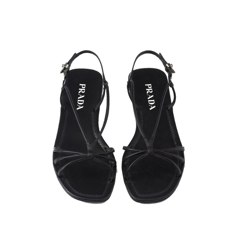 Prada Leather Flat Sandals Prada
