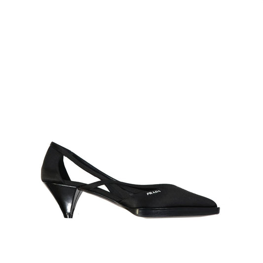 Prada 55mm Cut-Out Satin Pumps Prada