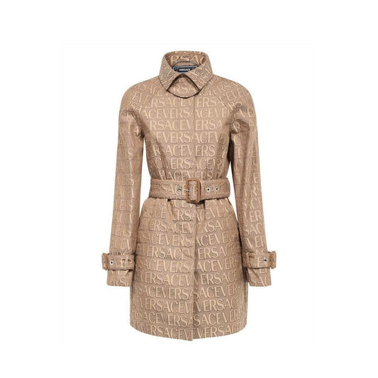 Versace Logo Trench Coat Versace