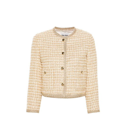 Miu Miu Check Lamé Jacket Miu Miu