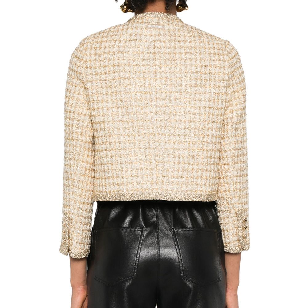 Miu Miu Check Lamé Jacket Miu Miu