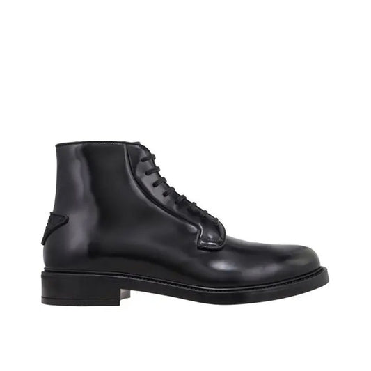 Prada Leather Lace-Up Boots Prada